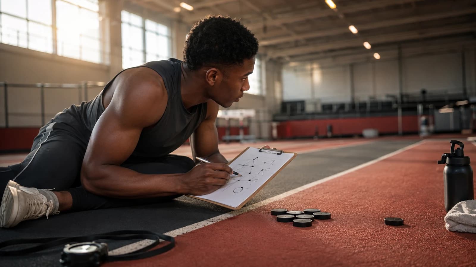 University athlete comparing a cluster of data tokens with one separated outlier
